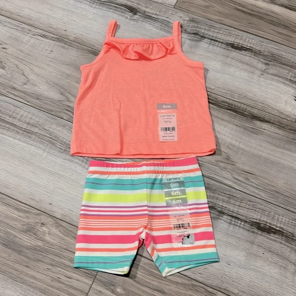 NWT 6mo+ Baby Girl Mixed Brand Summer 10-Piece Bundle